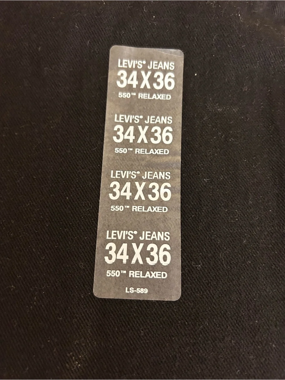 Levi's Black Relaxed Fit Jeans 34x36
